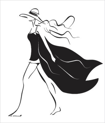 Simple Summer Wear : Fashion Illustration A simple black and white 