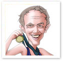 Steve Redgrave : Sports caricature