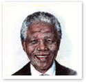 Nelson Mandela : Portrait from photo